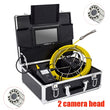 40m DVR Fiber Glass Cable Waterproof Industrial Sewer Pipe Pipeline Inspection Underwater Camera 12Pcs Leds with 7" LCD monitor