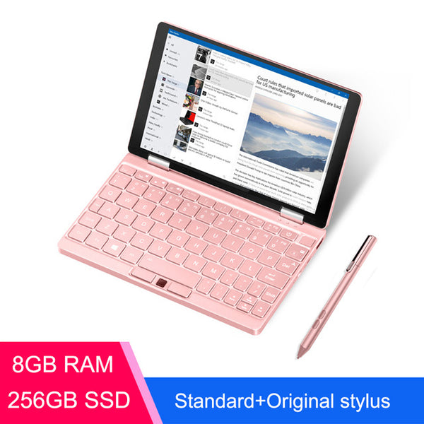 Pink Cat Laptop Notebook 8.4 inch Pocket Computer OneMix3s Netbook i3-10110Y 8G RAM 256GB SSD IPS Touch Screen Windows 10