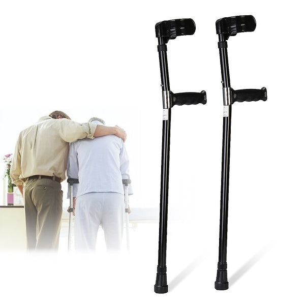 A Pair Aluminum Alloy Adjustable Walking Aid Forearm Crutches Elbow Auxiliary Equipment Personal Health Care Tool
